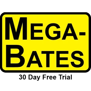 Mega-Bates Rectangle Logo 30 Day Trial License Icon
