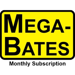 Mega-Bates Rectangle Logo Monthly Subscription Icon